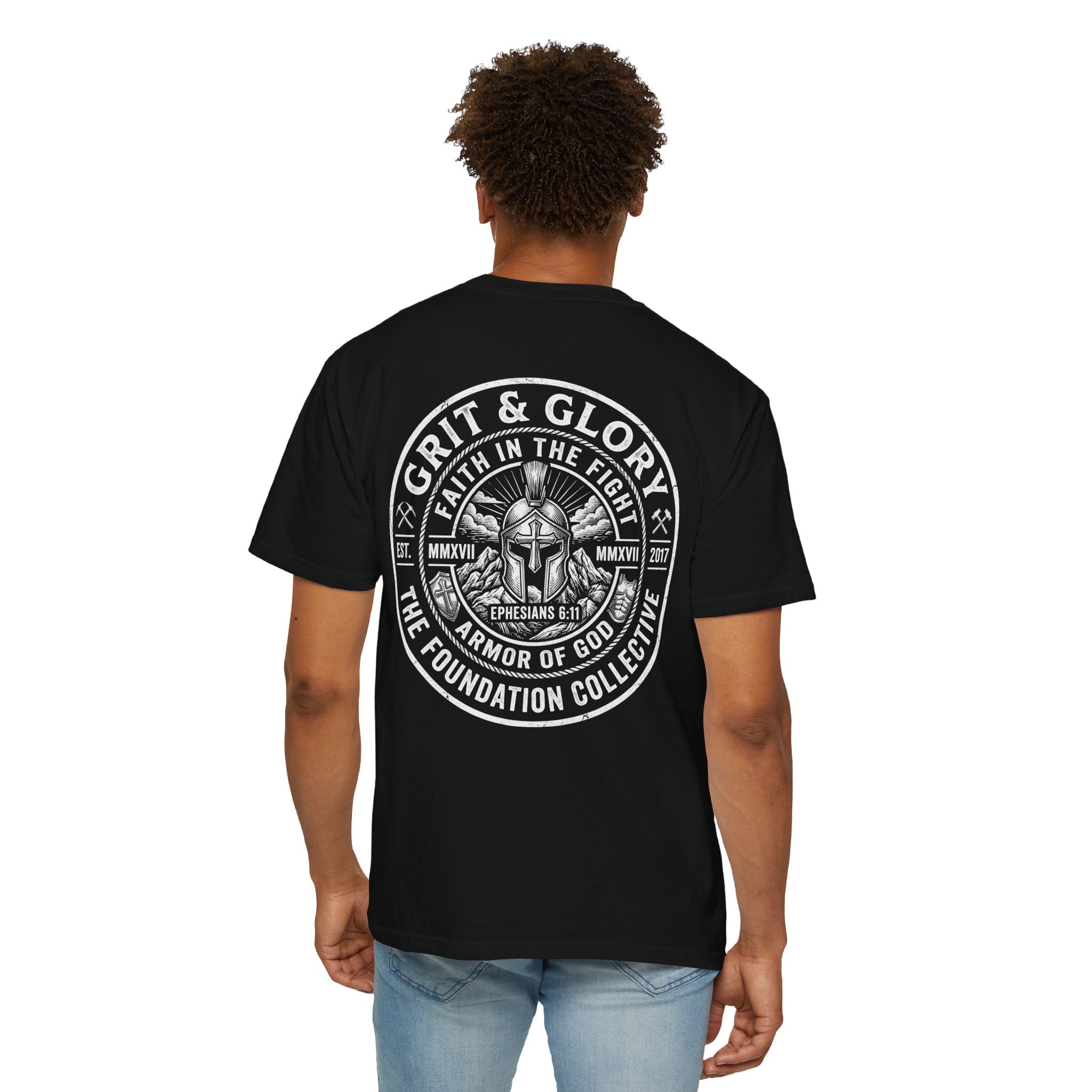 Grit & Glory Christian Armor T-Shirt — 'Faith in the Fight' Military-Inspired Tee